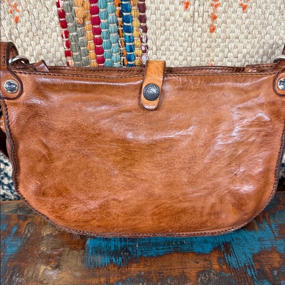 Campomaggi “Siena Pochette Bag” in studded embossed cognac leather. New with tag - Picture 10 of 11